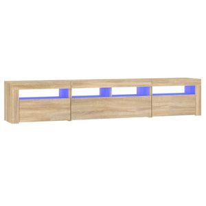 vidaXL Tv-meubel met LED-verlichting 210x35x40 cm sonoma eikenkleurig