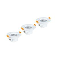 Xavax Led-inbouwspot Set Van 3 7W 450lm Lichtkleur: Warm Wit Fitting: Wit