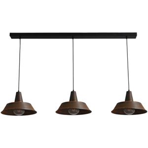 Masterlight Stoere roest eetkamer lamp Industria 3x35 roestbruin 3-lichts 2546-25-25-S-130-3