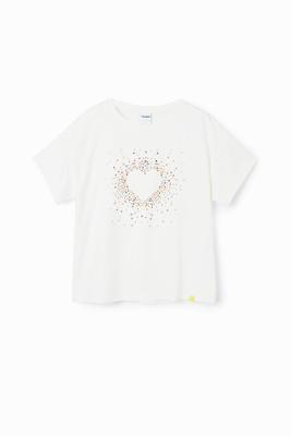 T-shirt hart stras - WHITE - 13/14
