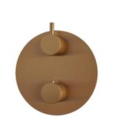 Afbouwdeel BWS Karsten Inbouwthermostaat 2 Weg Geborsteld Brons Koper Boss & Wessing Afbouwdeel BWS Karsten Inbouwthermostaat 2 Weg Geborsteld Brons Koper Boss & Wessing