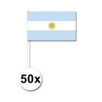 Zwaaivlaggetjes Argentinie 50 stuks   -