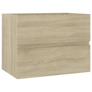 The Living Store Gootsteenkast - Badkamer 60 x 38.5 x 45 cm - Sonoma eiken spaanplaat