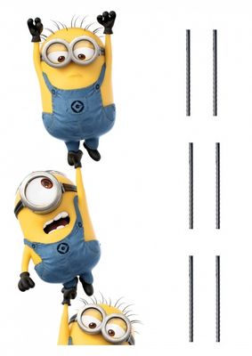 Universal muurstickers Minions chain 2 stickervellen Universal muurstickers Minions chain 2 stickervellen