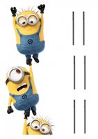 Universal muurstickers Minions chain 2 stickervellen - thumbnail