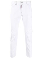 DSQUARED2 jean skinny à effet usé - Blanc - thumbnail