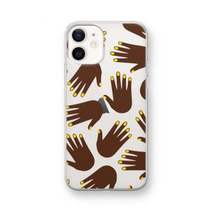 Hands dark: iPhone 12 mini Transparant Hoesje