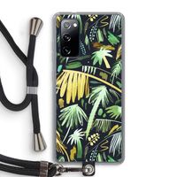 Tropical Palms Dark: Samsung Galaxy S20 FE / S20 FE 5G Transparant Hoesje met koord
