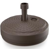 Prosperplast Parasolvoet - rond - rotan - bruin - 10L - Dia 39 cm - kunststof Prosperplast Parasolvoet - rond - rotan - bruin - 10L - Dia 39 cm - kunststof