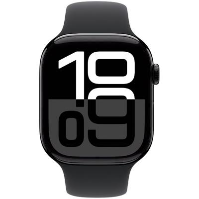 AppleWatch Series 10 GPS 42mm Aluminium Case met Sport Band - S/M Smartwatch Zwart