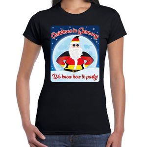 Fout Duitsland kerst shirt Christmas in Germany zwart dames