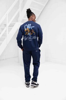 Off The Pitch Lion Trainingspak Heren Donkerblauw - Maat L - Kleur: Donkerblauw | Soccerfanshop