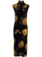 ETRO robe mi-longue à fleurs - Noir