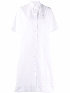 P.A.R.O.S.H. robe-chemise à broderie anglaise - Blanc