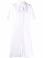 P.A.R.O.S.H. robe-chemise à broderie anglaise - Blanc - thumbnail