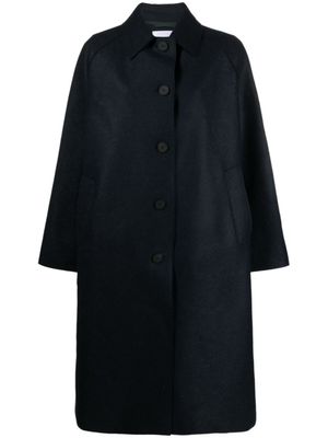 Harris Wharf London Mantel met enkele rij knopen - Blauw