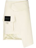 Off-White jupe mi-longue asymétrique en laine - Tons neutres