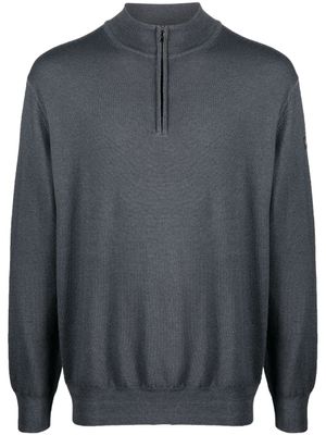 Paul & Shark pull zippé à patch logo - Gris