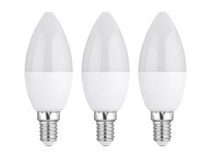 LIVARNO home 2 of 3 LED-lampen (4,2W E14 kaars, set van 3, melkachtig)