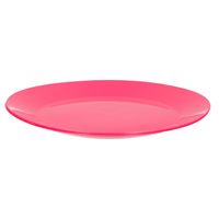 2x ontbijt/diner bordjes van hard kunststof 26 cm in het roze   -