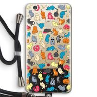 Kleurrijke katten: Huawei Ascend P8 Lite (2017) Transparant Hoesje met koord