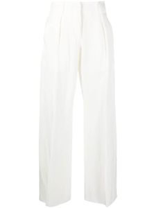 Ferragamo pantalon à coupe ample - Blanc