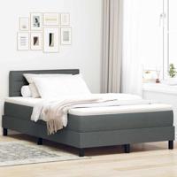 Boxspring Bed met Matras Donkergrijs 120x190 cm Stof