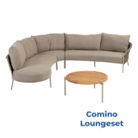 Loungeset Comino Terre Set 3 delig 5 zits Yoga Koffietafel 4SO Bank Stoelen 4 Seasons Outdoor