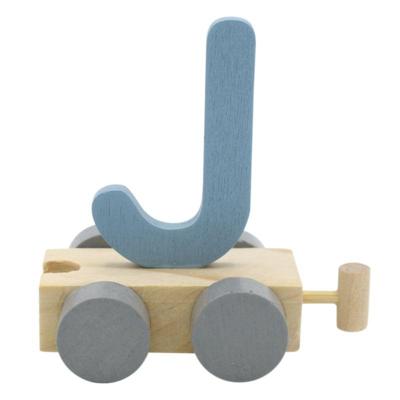 JeP kids houten treinletter J-blauw