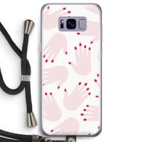 Hands pink: Samsung Galaxy S8 Transparant Hoesje met koord
