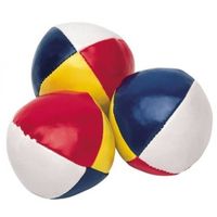 3x Gekleurde jongleerballetjes 6,5 cm - Jongleervoorwerpen - thumbnail