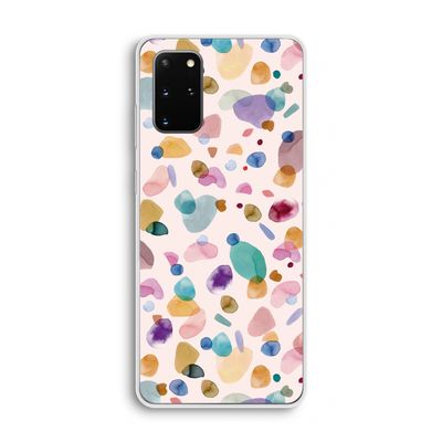 Terrazzo Memphis Pink: Samsung Galaxy S20 Plus Transparant Hoesje