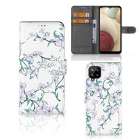 Samsung Galaxy A12 Uniek Hoesje Blossom White Samsung Galaxy A12 Uniek Hoesje Blossom White