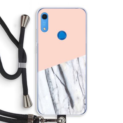 A touch of peach: Huawei Y6s Transparant Hoesje met koord