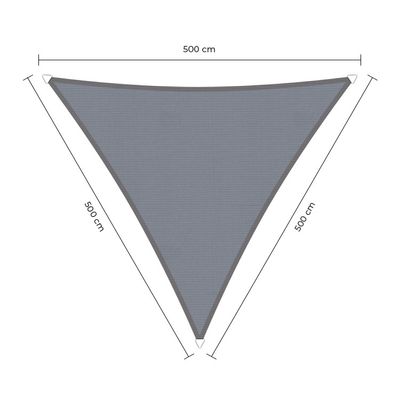 Sunfighter Waterproof driehoek grijs 5x5x5m.