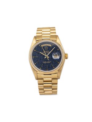 Rolex montre Day-Date 36 mm pre-owned - Bleu