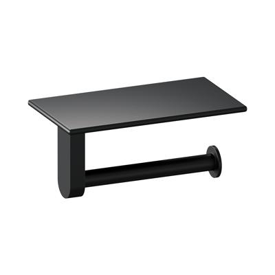 Toiletrolhouder Brauer Black Edition Met Planchet Mat Zwart Brauer