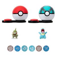 Boti Pokémon surprise attack game speelset - axew poke ball vs totodile net ball