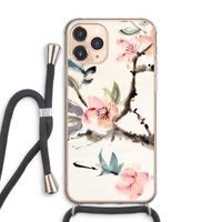 Japanse bloemen: iPhone 11 Pro Max Transparant Hoesje met koord
