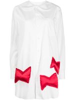 Comme Des Garçons Girl chemise en coton à empiècements contrastants - Blanc