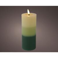 LED kaars vlamefffect Verloop 15cm groen