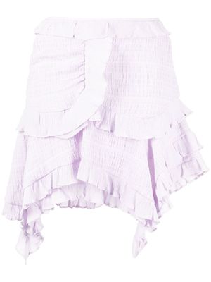 ISABEL MARANT jupe asymétrique Geneva à taille haute - Violet
