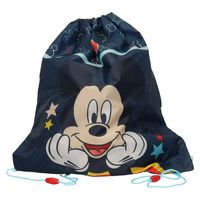 Disney Mickey Mouse gymtas/rugzak/rugtas voor kinderen - blauw - polyester - 44 x 37 cm - thumbnail