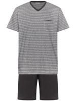 Donkergrijze heren shortama katoen