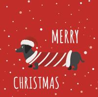 Servet l33b33 cm dachshund 20st Duni - Duni