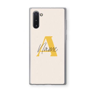 Amber Script: Samsung Galaxy Note 10 Transparant Hoesje