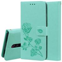 Rose reliëf horizontale Flip PU lederen draagtas met houder & kaartsleuven & portemonnee voor Xiaomi Redmi K20/K20 Pro (groen)