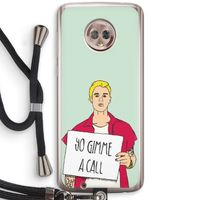 Gimme a call: Motorola Moto G6 Transparant Hoesje met koord