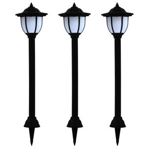 VidaXL Led-solarlampen zwart 3 st