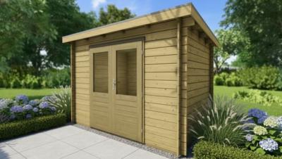 Classicline Blokhut Zeeland vuren groen geïmpregneerd 300x200 cm- Lessenaarsdak- - Van Kooten Classicline Blokhut Zeeland vuren groen geïmpregneerd 300x200 cm- Lessenaarsdak- - Van Kooten